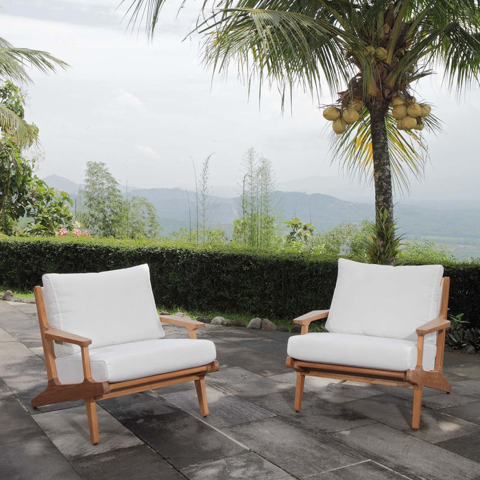 Saratoga 2 Piece Outdoor Patio Teak Set