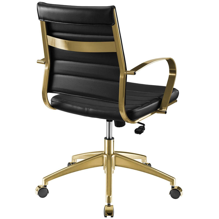 Jive Gold Stainless Steel Midback Office Chair