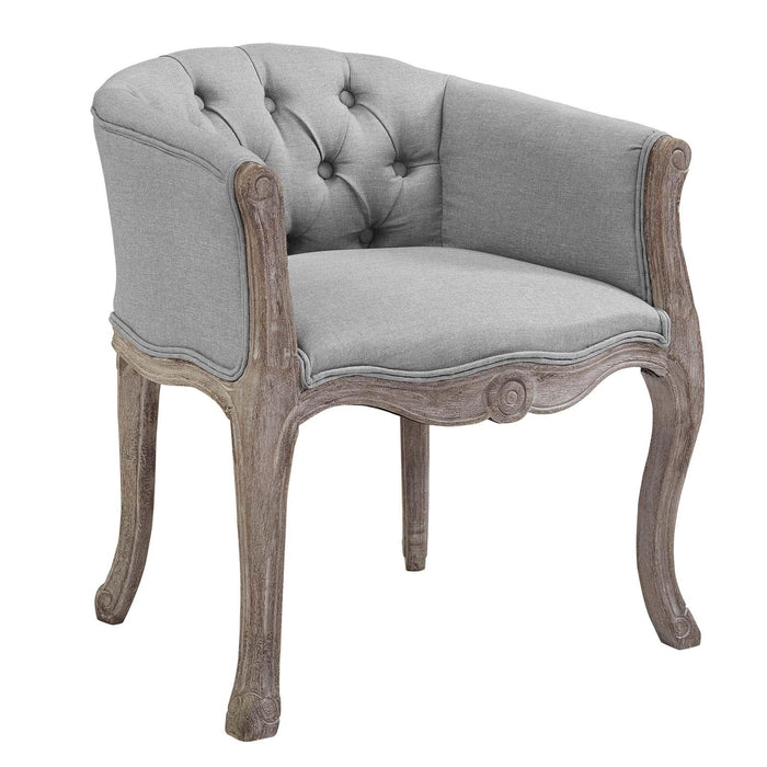 Crown Vintage French Upholstered Fabric Accent Chair