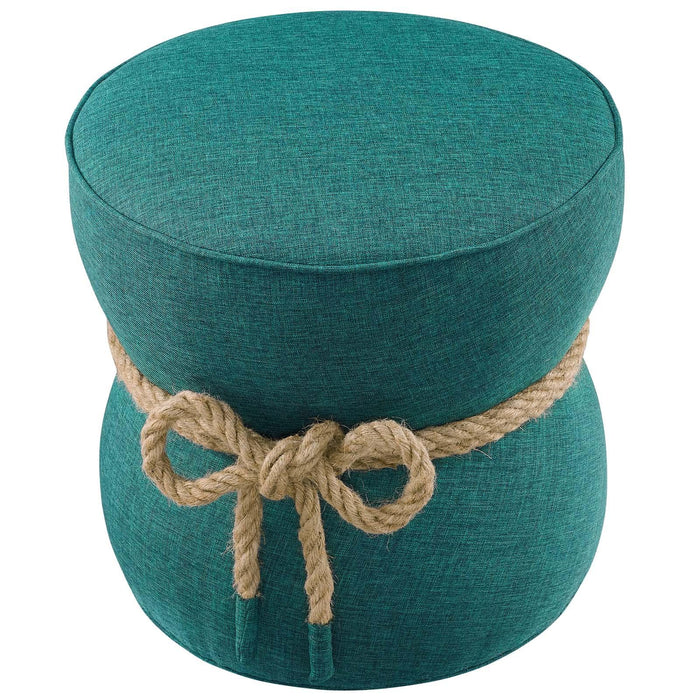 Beat Nautical Rope Upholstered Fabric Ottoman