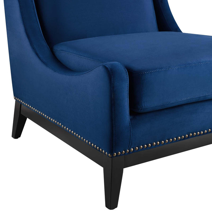 Confident Accent Upholstered Performance Velvet Lounge Chair