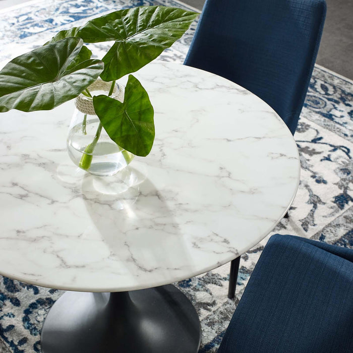 Lippa 36" Round Artificial Marble Dining Table