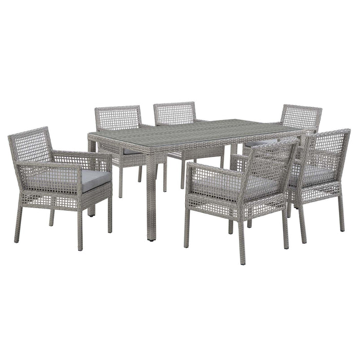 Aura 7 Piece Outdoor Patio Wicker Rattan Set image