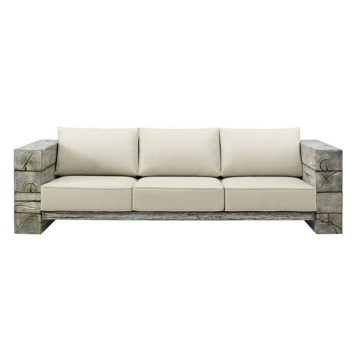 Manteo Rustic Coastal Outdoor Patio Sunbrella�  Sofa