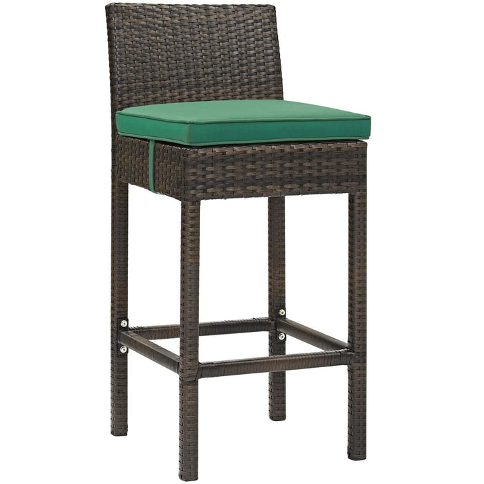 Conduit Bar Stool Outdoor Patio Wicker Rattan Set of 2