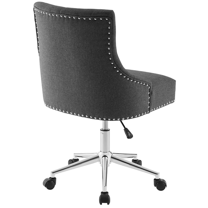 Regent Tufted Button Swivel Upholstered Fabric Office Chair