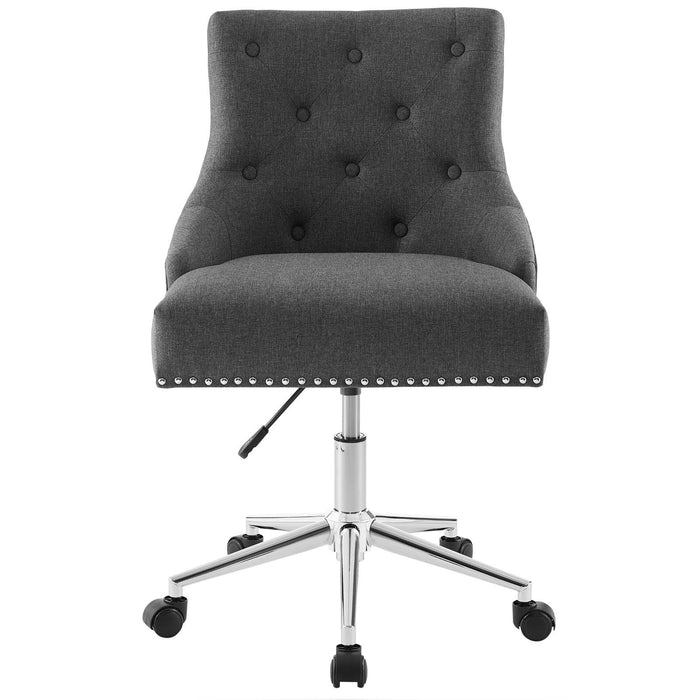 Regent Tufted Button Swivel Upholstered Fabric Office Chair