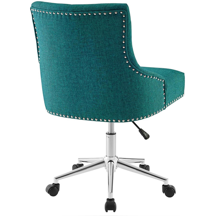 Regent Tufted Button Swivel Upholstered Fabric Office Chair