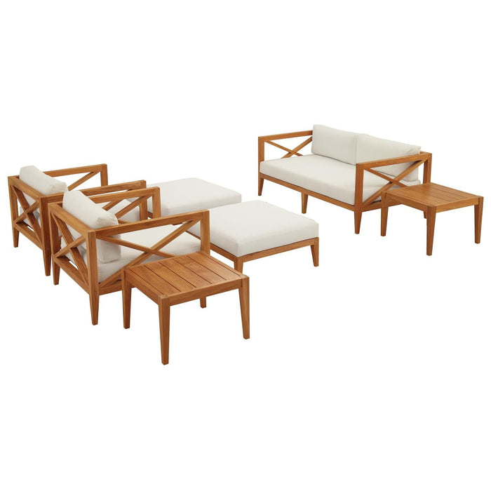 Northlake 7 Piece Outdoor Patio Premium Grade A Teak Wood Set image