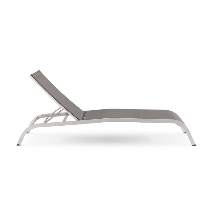 Savannah Mesh Chaise Outdoor Patio Aluminum Lounge Chair