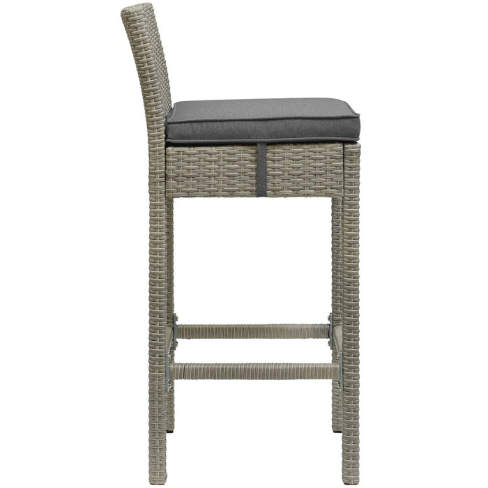 Conduit Bar Stool Outdoor Patio Wicker Rattan Set of 4