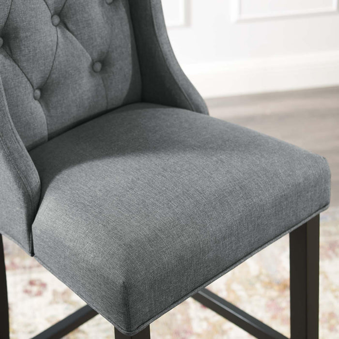 Baronet Tufted Button Upholstered Fabric Bar Stool