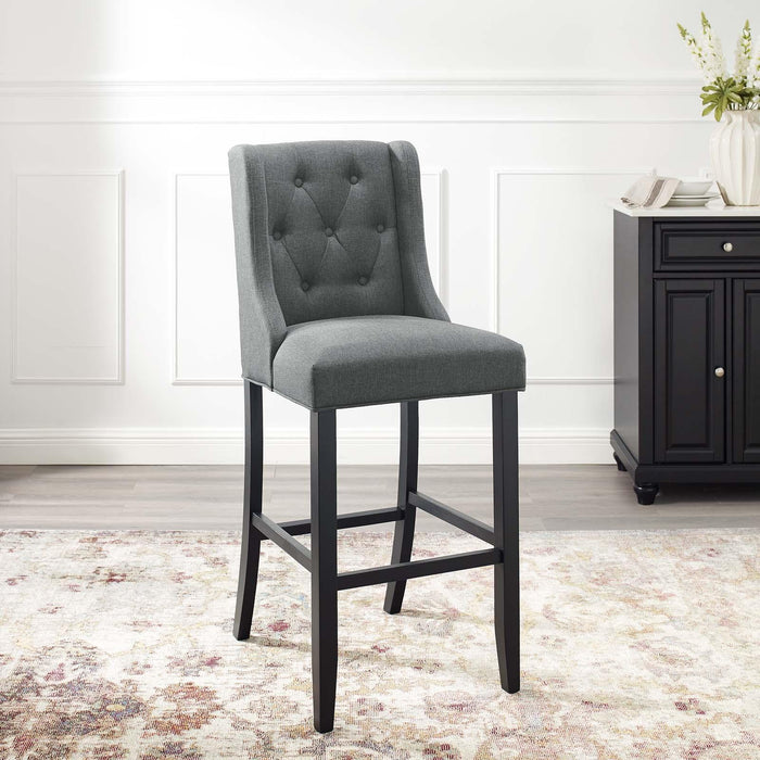 Baronet Tufted Button Upholstered Fabric Bar Stool