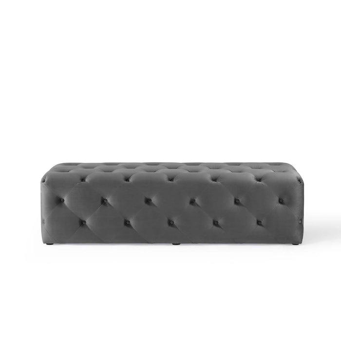 Amour 60" Tufted Button Entryway Performance Velvet Bench