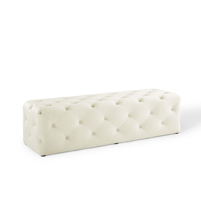 Amour 60" Tufted Button Entryway Performance Velvet Bench