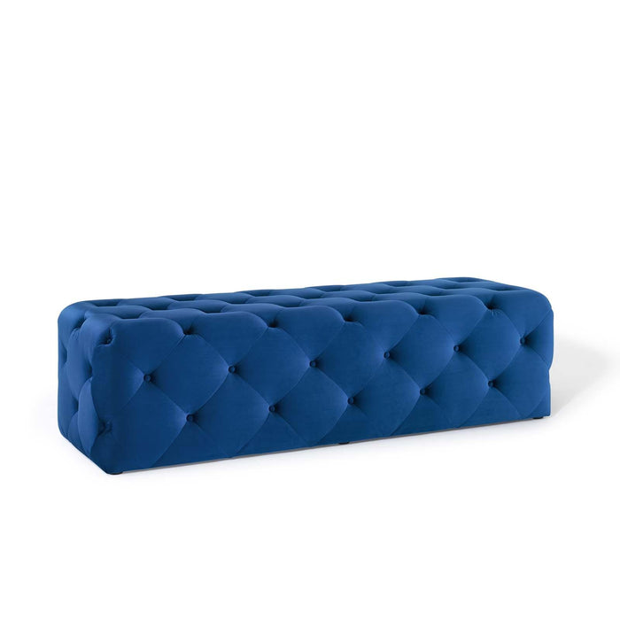 Amour 60" Tufted Button Entryway Performance Velvet Bench