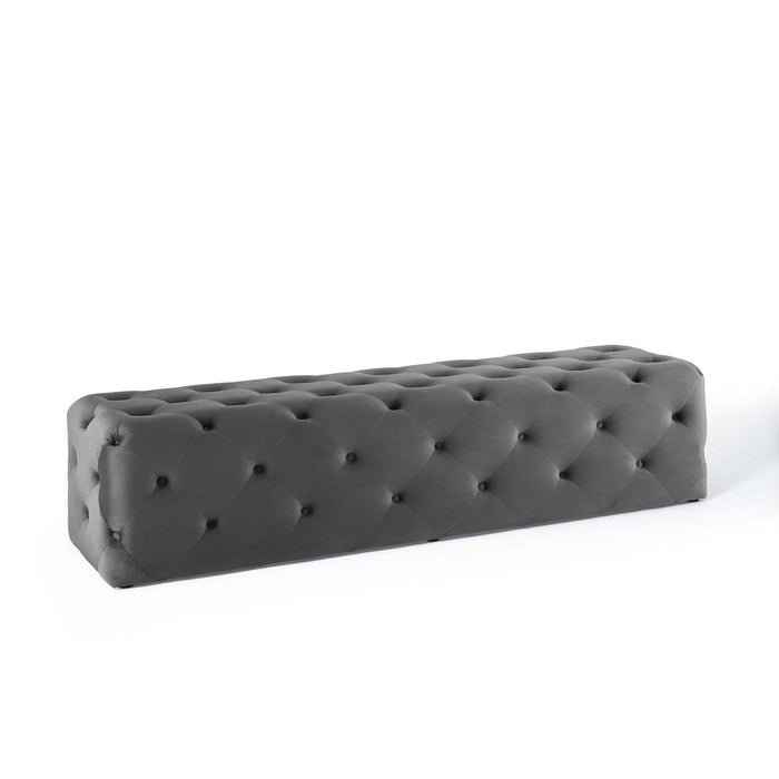 Amour 72" Tufted Button Entryway Performance Velvet Bench