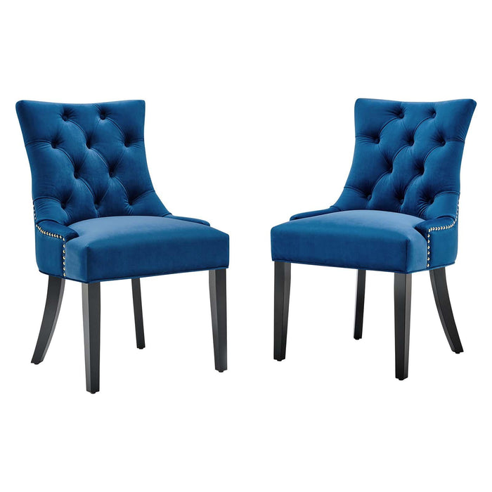 Regent Tufted Performance Velvet Dining Side Chairs - Set of 2