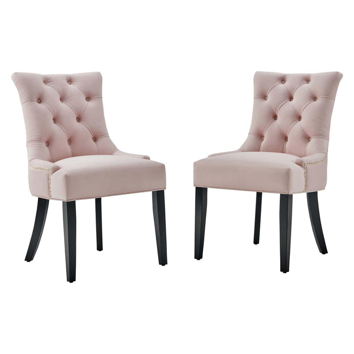 Regent Tufted Performance Velvet Dining Side Chairs - Set of 2