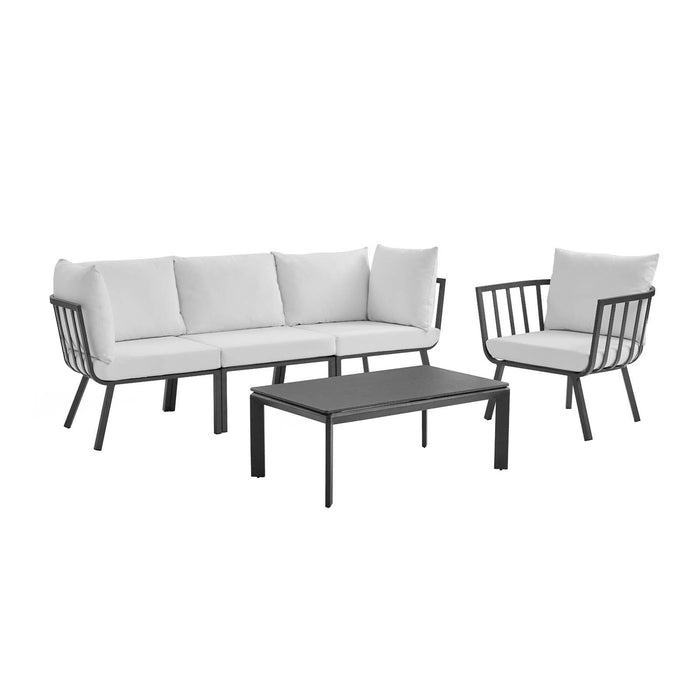 Riverside 5 Piece Outdoor Patio Aluminum Set