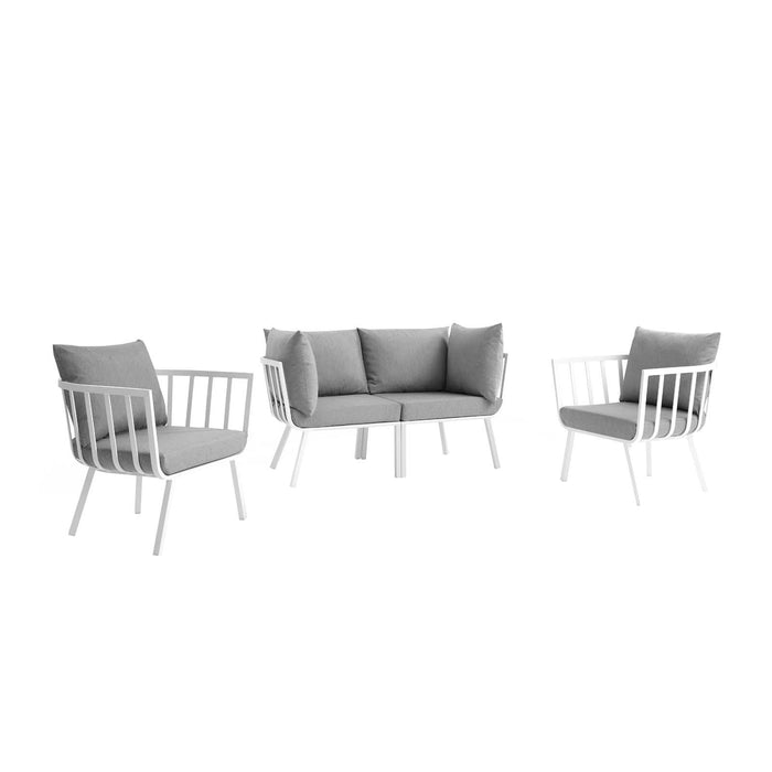 Riverside 4 Piece Outdoor Patio Aluminum Set