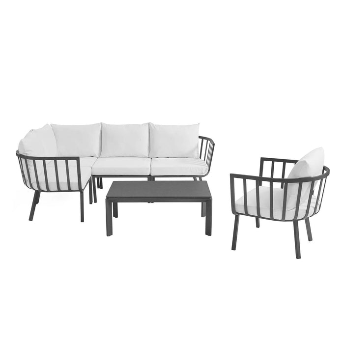 Riverside 6 Piece Outdoor Patio Aluminum Set