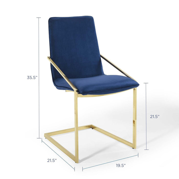 Pitch Performance Velvet Dining Armchair