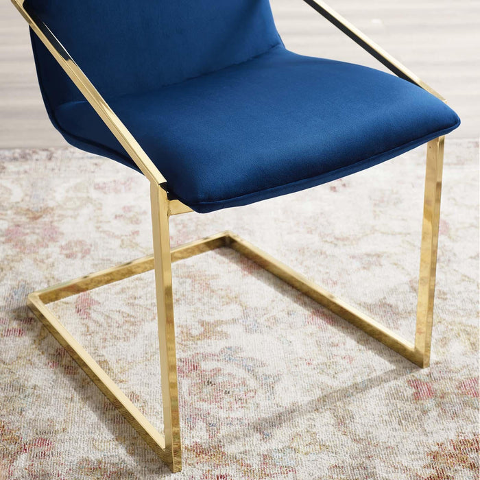 Pitch Performance Velvet Dining Armchair