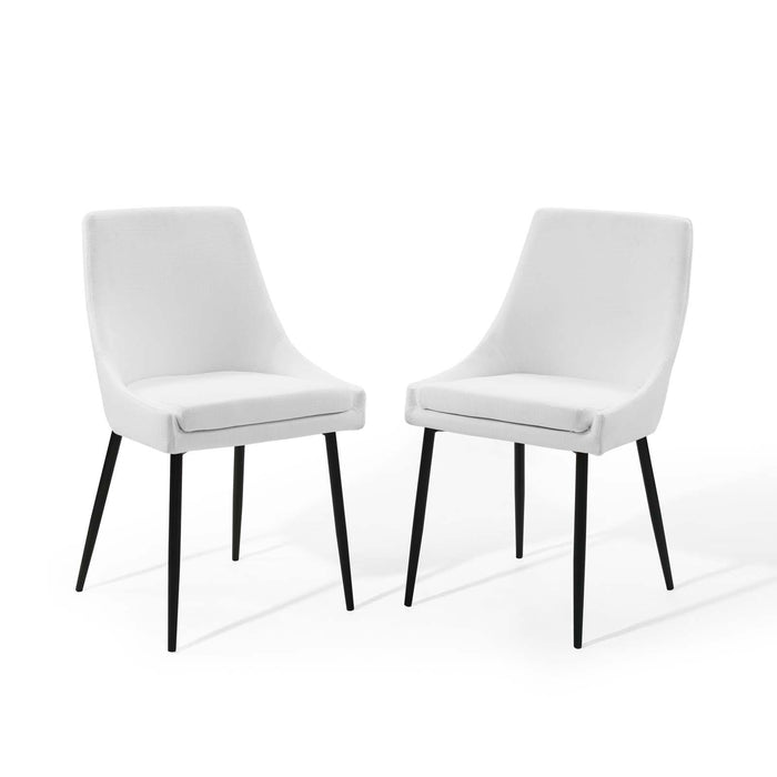 Viscount Upholstered Fabric Dining Chairs - Set of 2