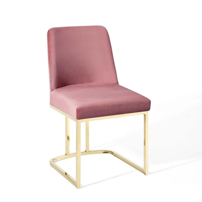 Amplify Sled Base Performance Velvet Dining Side Chair image