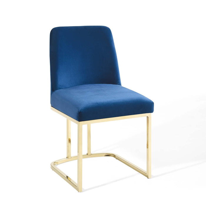 Amplify Sled Base Performance Velvet Dining Side Chair