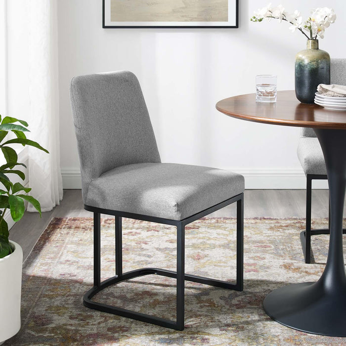 Amplify Sled Base Upholstered Fabric Dining Side Chair