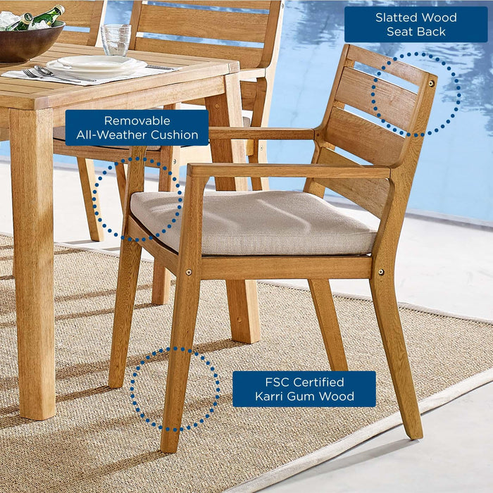 Portsmouth 7 Piece Outdoor Patio Karri Wood Dining Set