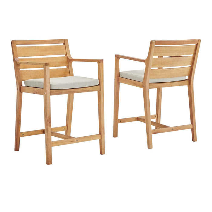 Portsmouth Outdoor Patio Karri Wood Bar Stool Set of 2 image