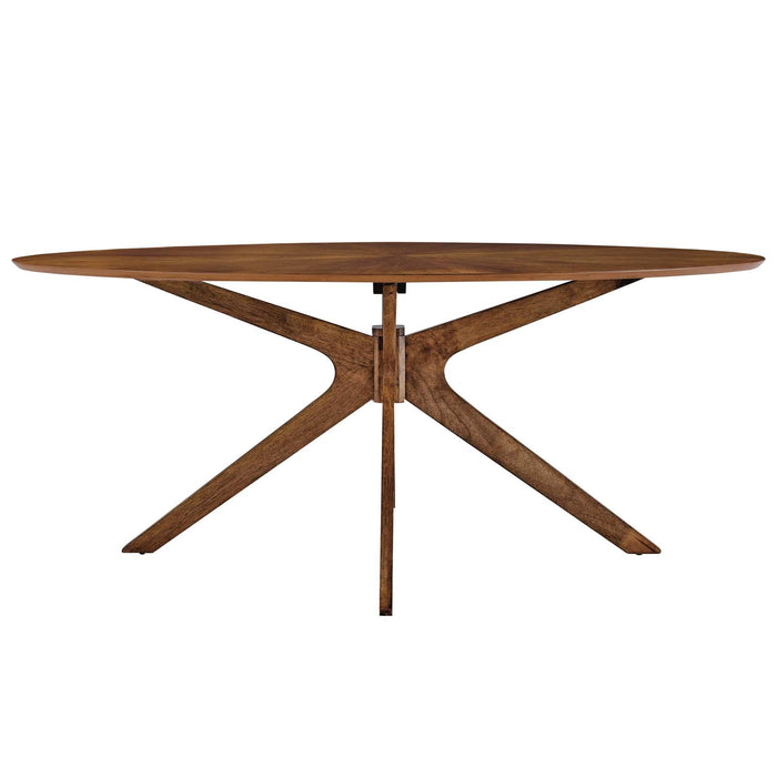 Crossroads 71" Oval Wood Dining Table