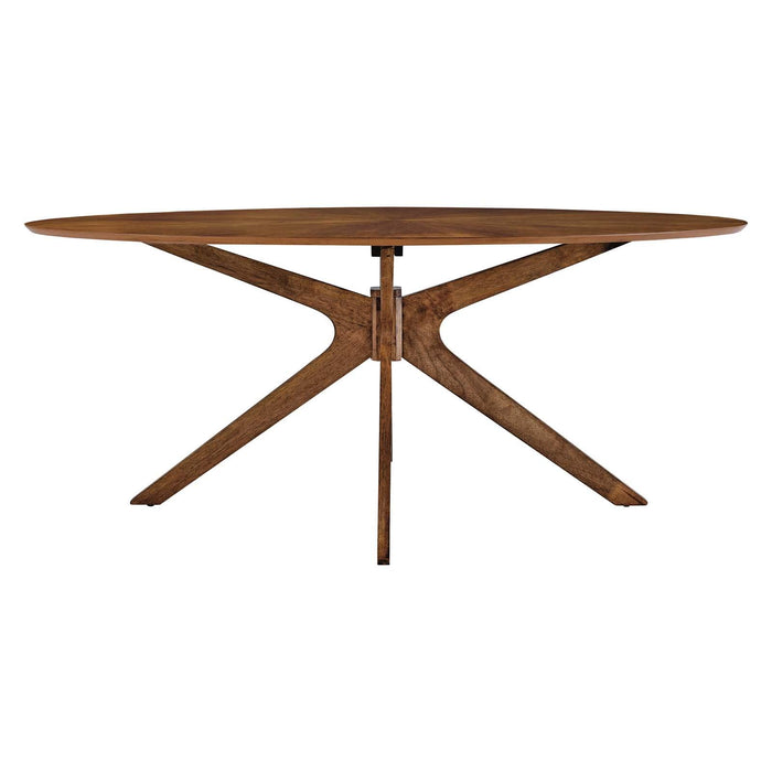 Crossroads 71" Oval Wood Dining Table