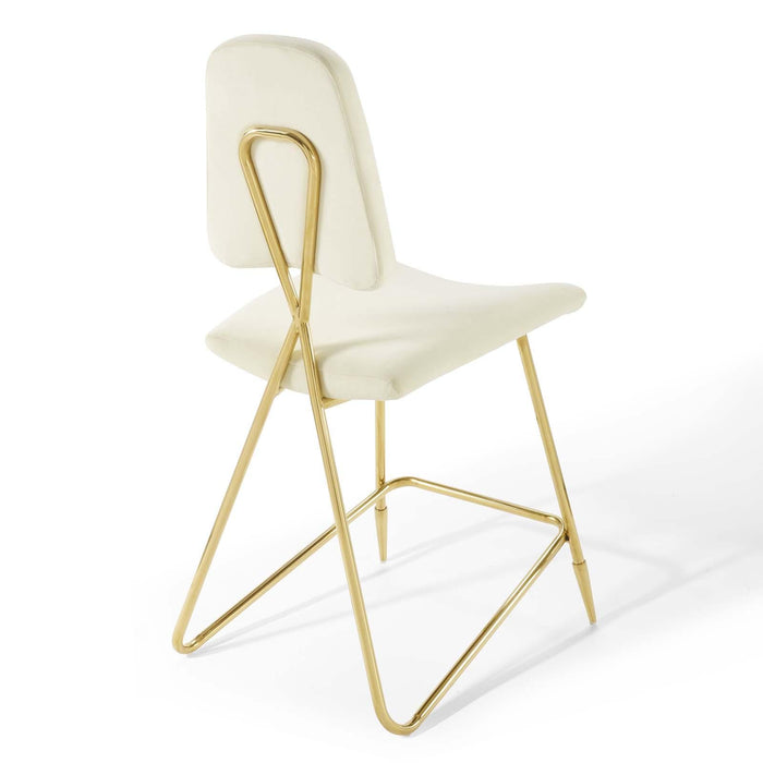 Ponder Performance Velvet Counter Stool