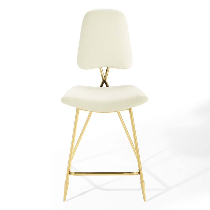 Ponder Performance Velvet Counter Stool