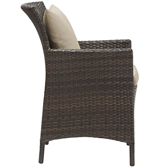 Conduit 5 Piece Outdoor Patio Wicker Rattan Set