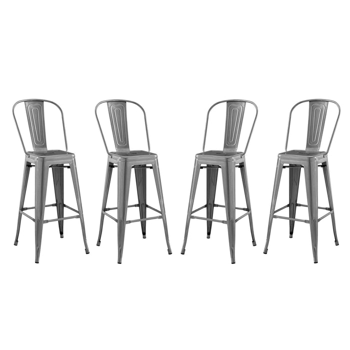 Promenade Bar Side Stool Metal Set of 4