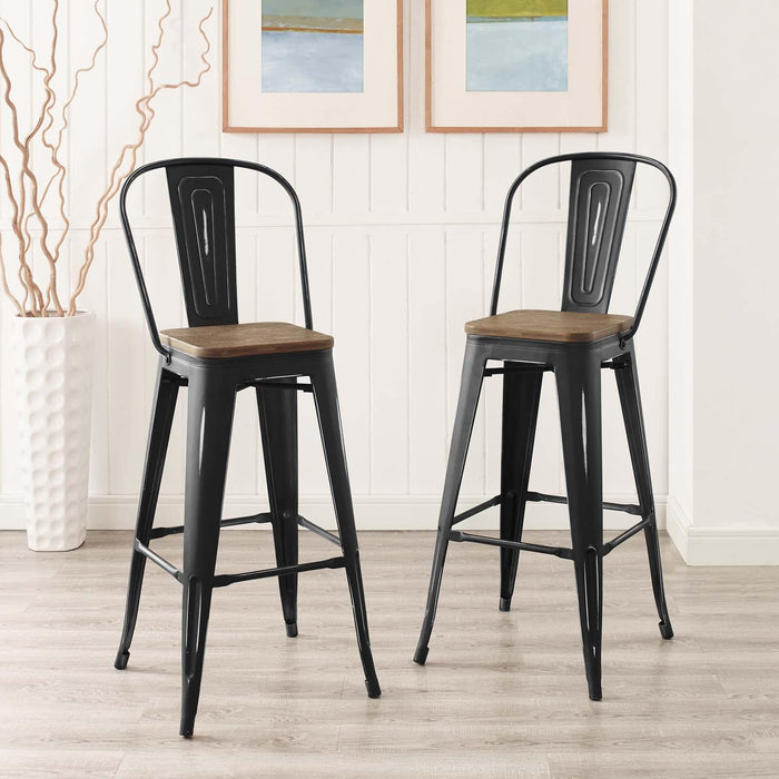 Promenade Bar Stool Metal Set of 2