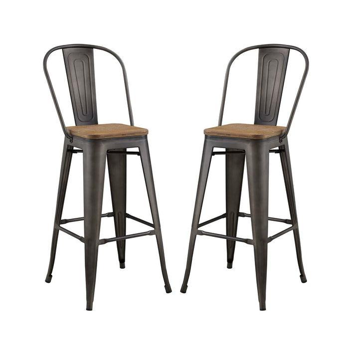 Promenade Bar Stool Metal Set of 2