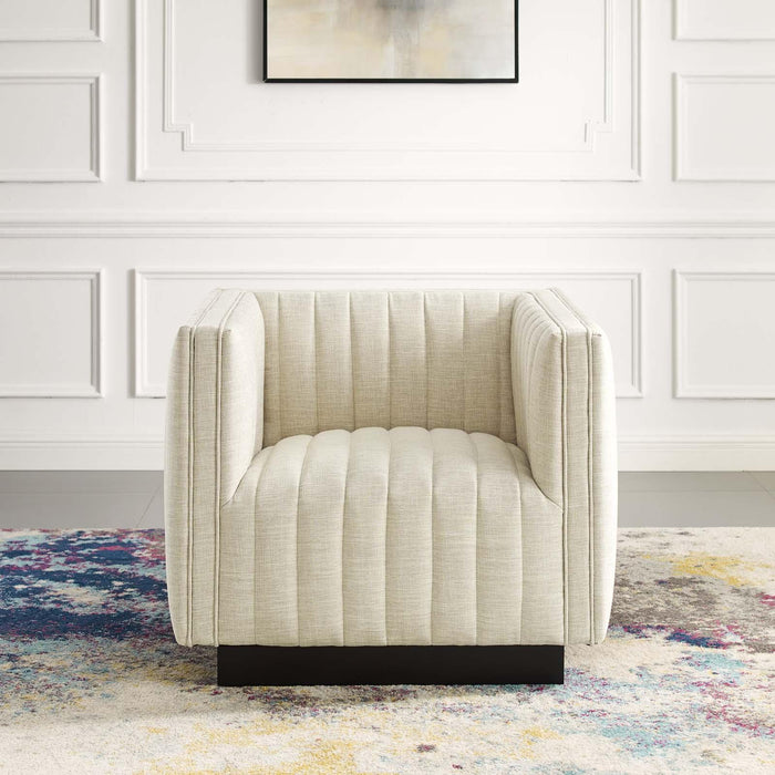 Conjure Tufted Upholstered Fabric Armchair