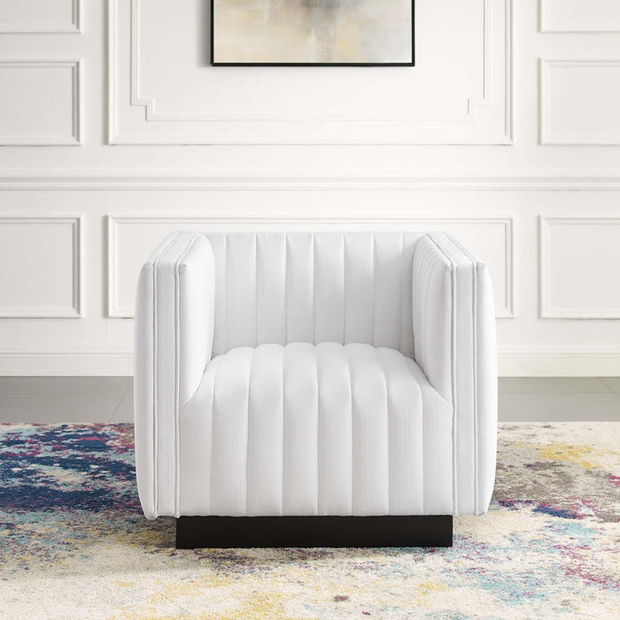 Conjure Tufted Upholstered Fabric Armchair