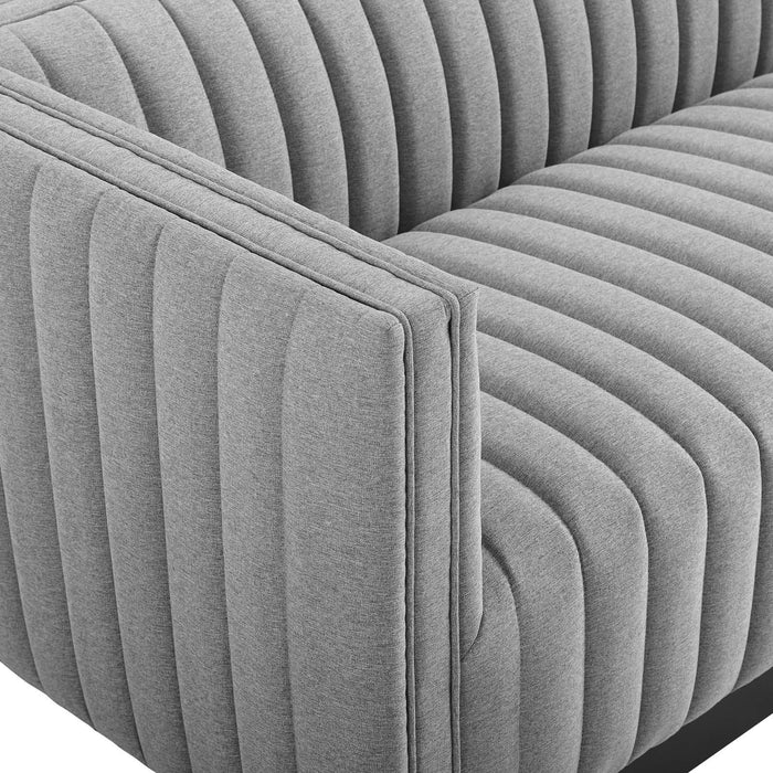 Conjure Tufted Upholstered Fabric Sofa