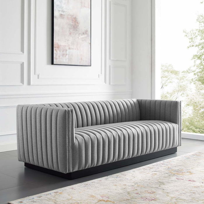 Conjure Tufted Upholstered Fabric Sofa