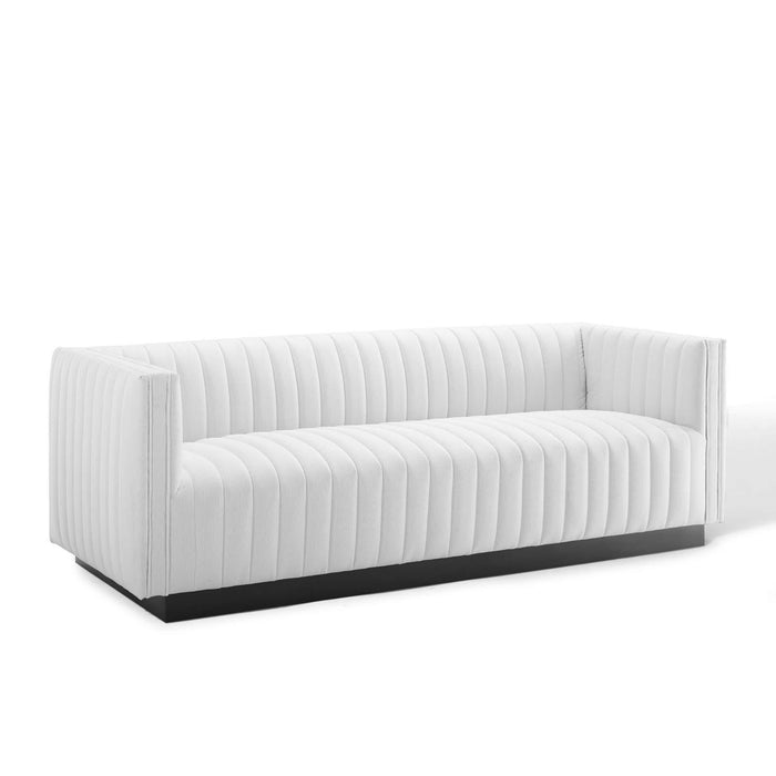 Conjure Tufted Upholstered Fabric Sofa