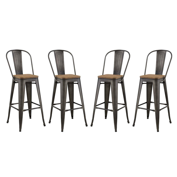 Promenade Bar Stool Metal Set of 4