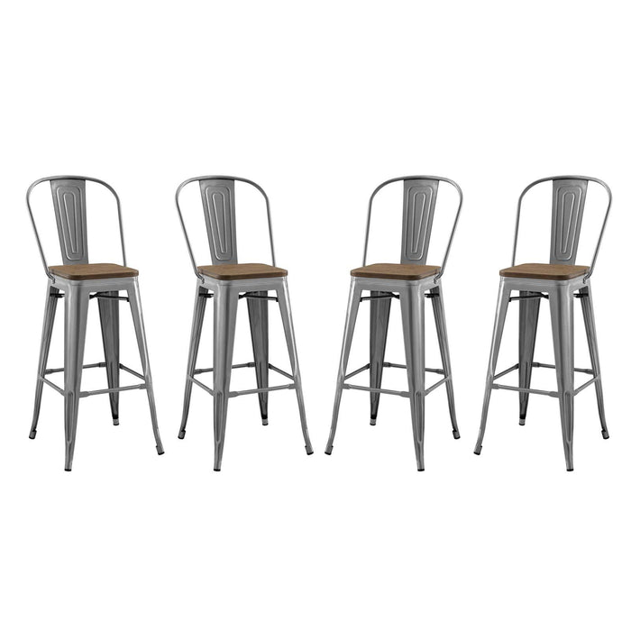 Promenade Bar Stool Metal Set of 4