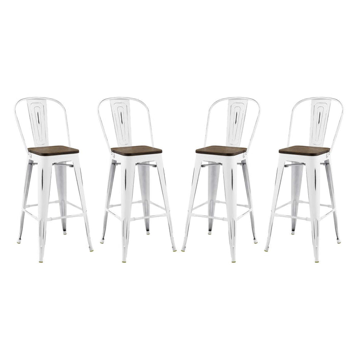 Promenade Bar Stool Metal Set of 4